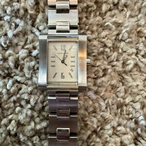 Hamilton Watch 000032 Stainless Steel Water Resistant 30m Rectangular White Face